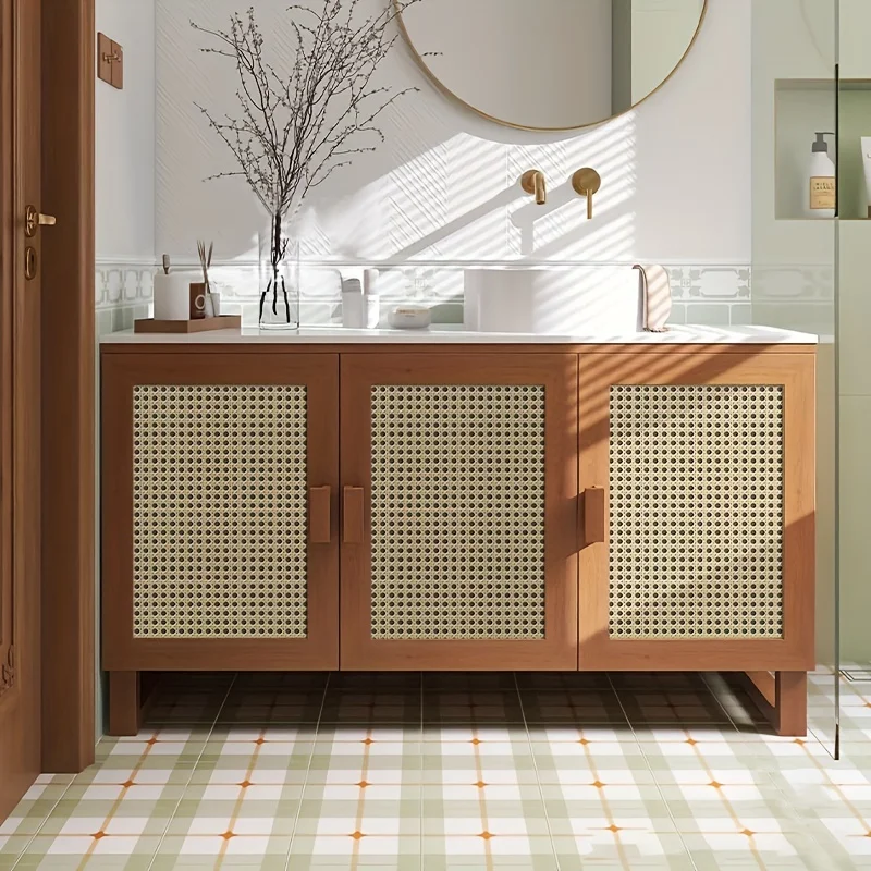 45cm retro rattan padrão auto- - Pvc Panel Background avaliação e preço